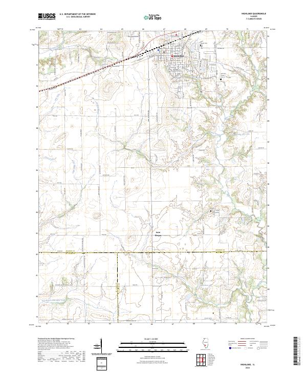 USGS Topographic Map – Highland