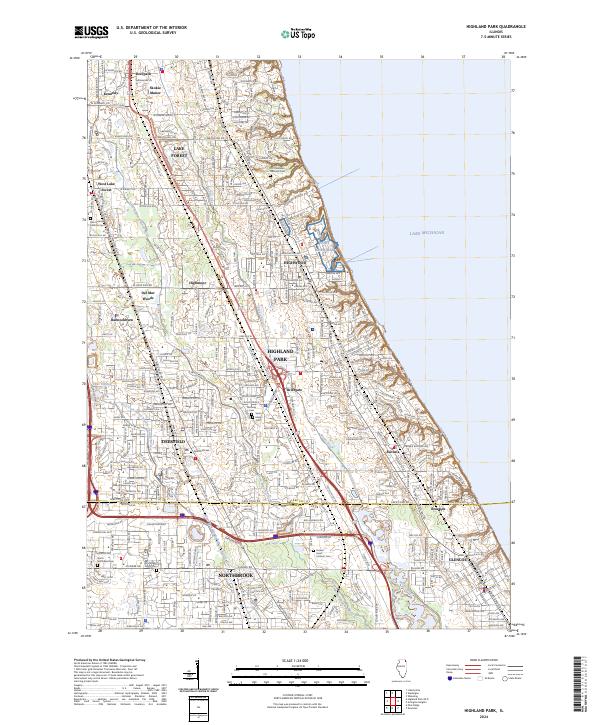 USGS Topographic Map – Highland Park