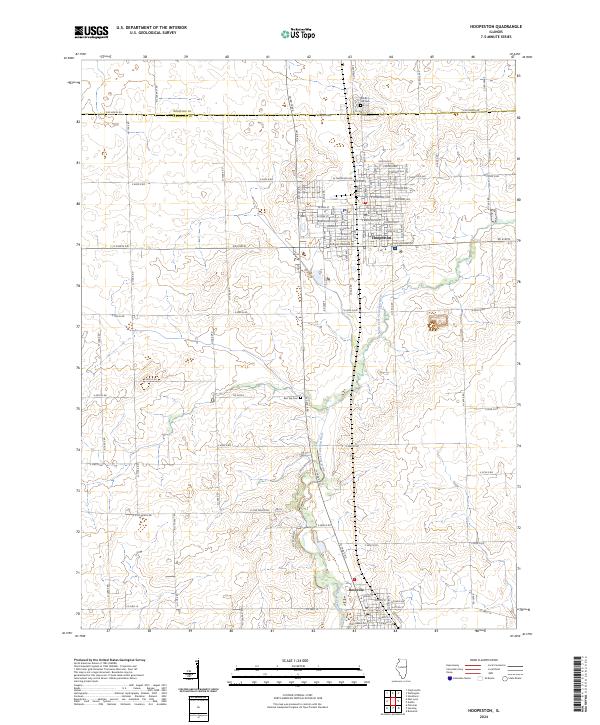 USGS Topographic Map – Hoopeston