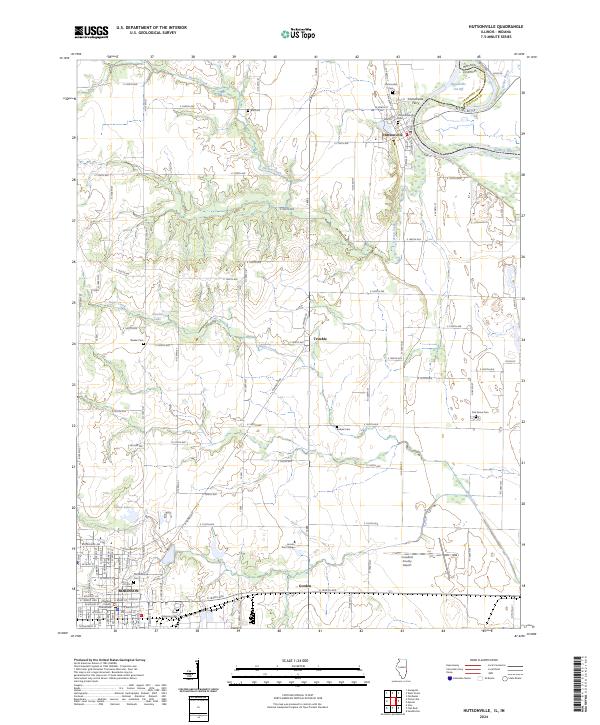 USGS Topographic Map – Hutsonville