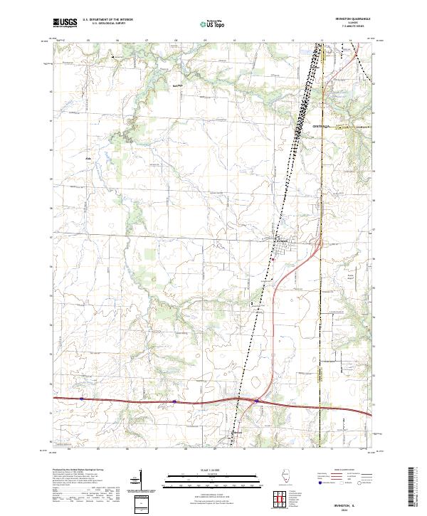 USGS Topographic Map – Irvington