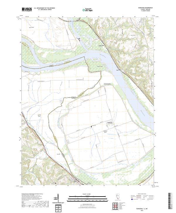USGS Topographic Map – Kaskaskia