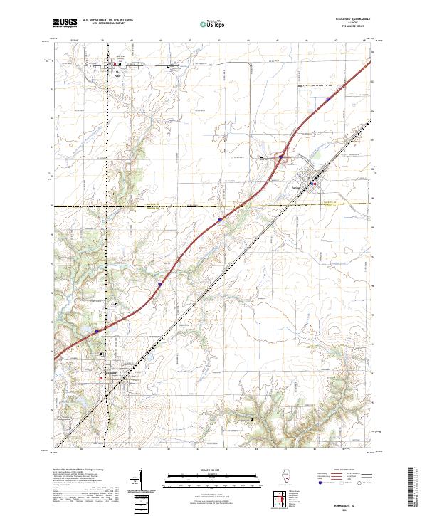 USGS Topographic Map – Kinmundy