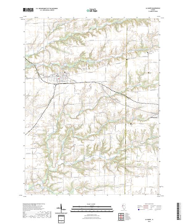 USGS Topographic Map – La Harpe