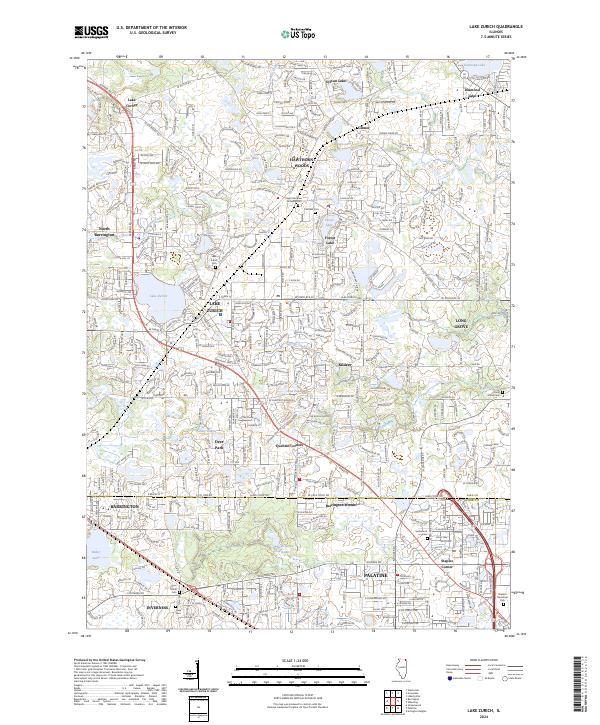 USGS Topographic Map – Lake Zurich