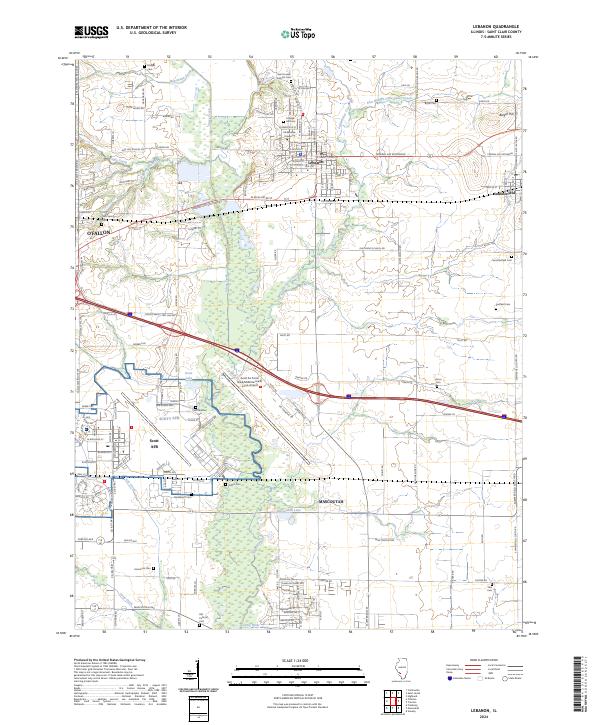 USGS Topographic Map – Lebanon