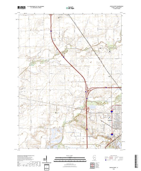 USGS Topographic Map – Lincoln West