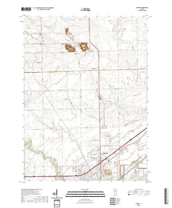 USGS Topographic Map – Lisbon
