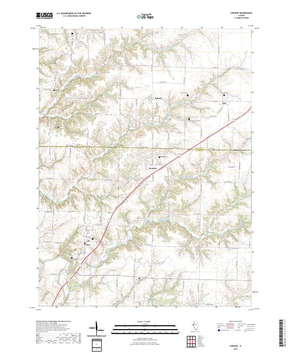 USGS Topographic Map – Loraine