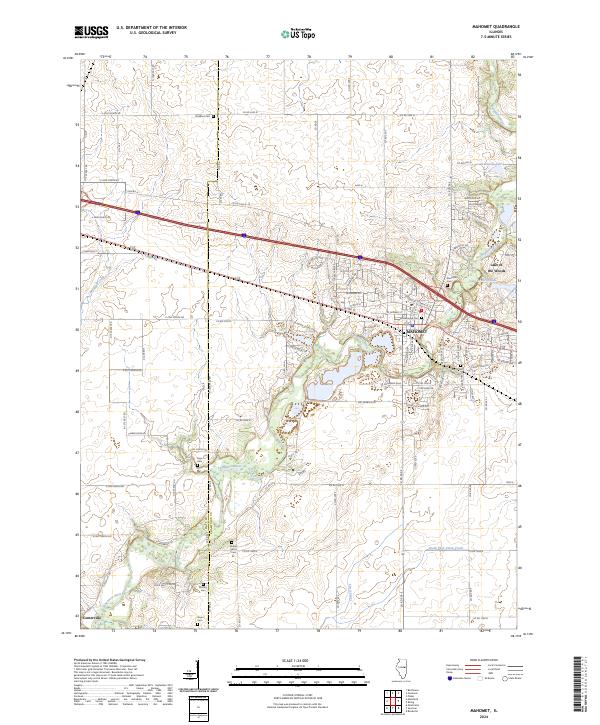 USGS Topographic Map – Mahomet