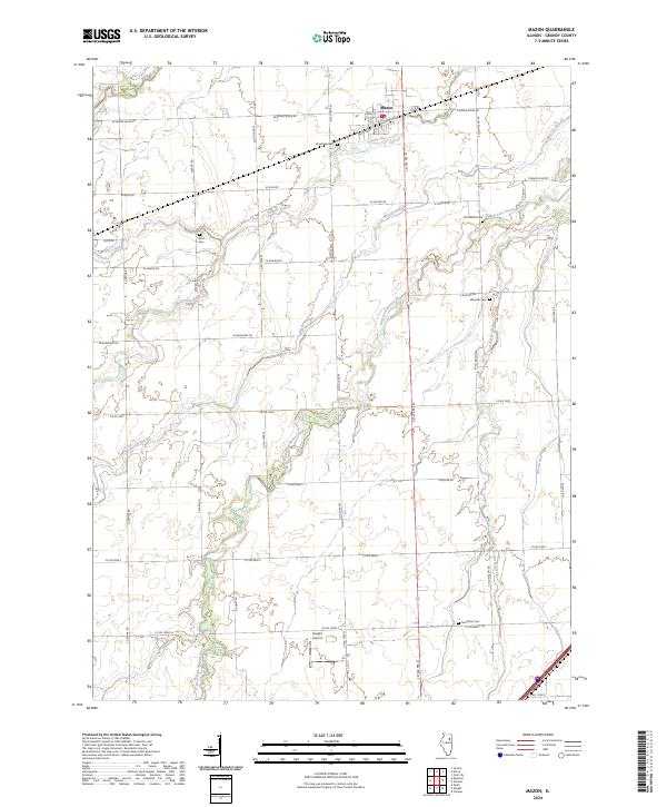 USGS Topographic Map – Mazon