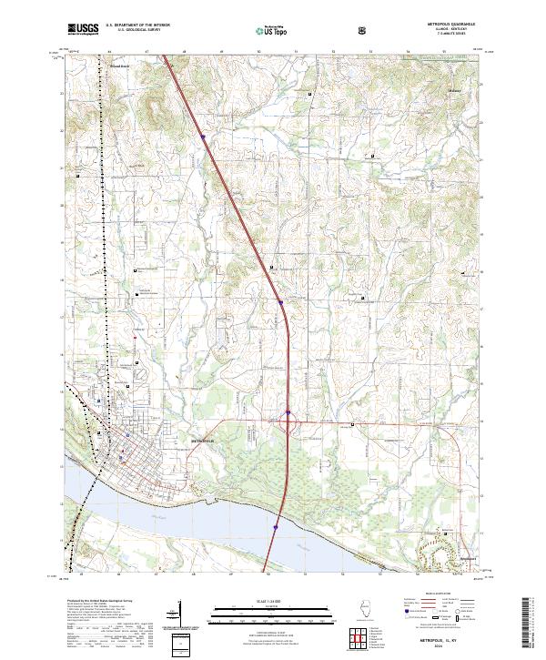 USGS Topographic Map – Metropolis