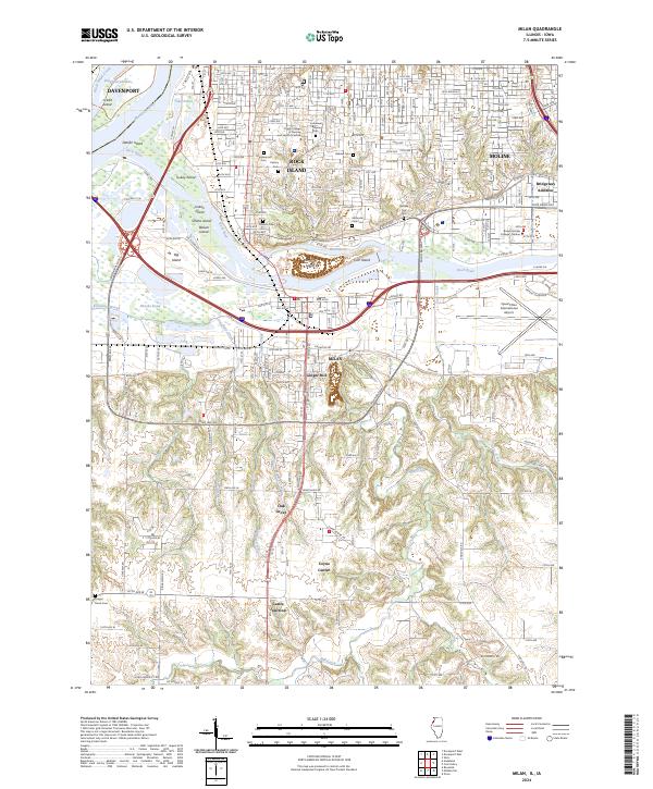 USGS Topographic Map – Milan