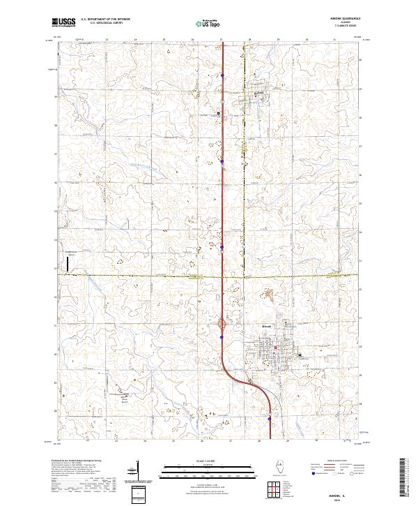 USGS Topographic Map – Minonk
