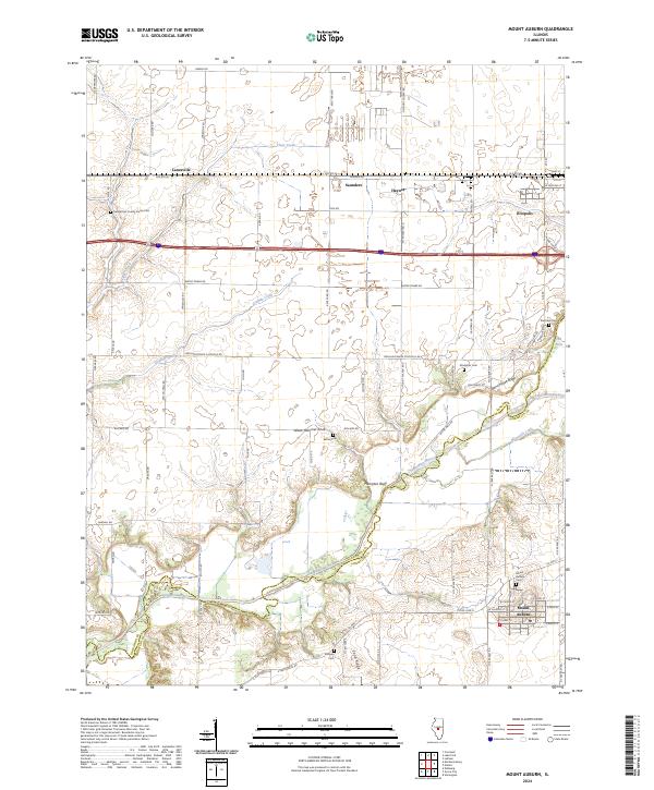 USGS Topographic Map – Mount Auburn