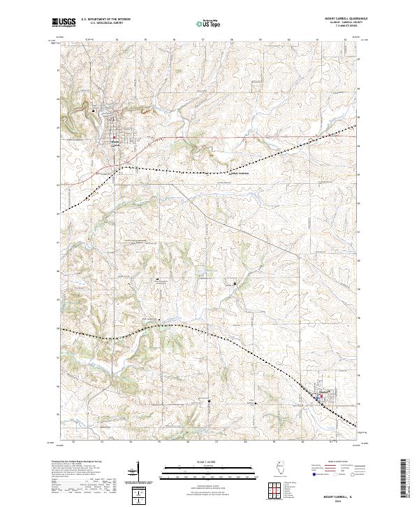 USGS Topographic Map – Mount Carroll