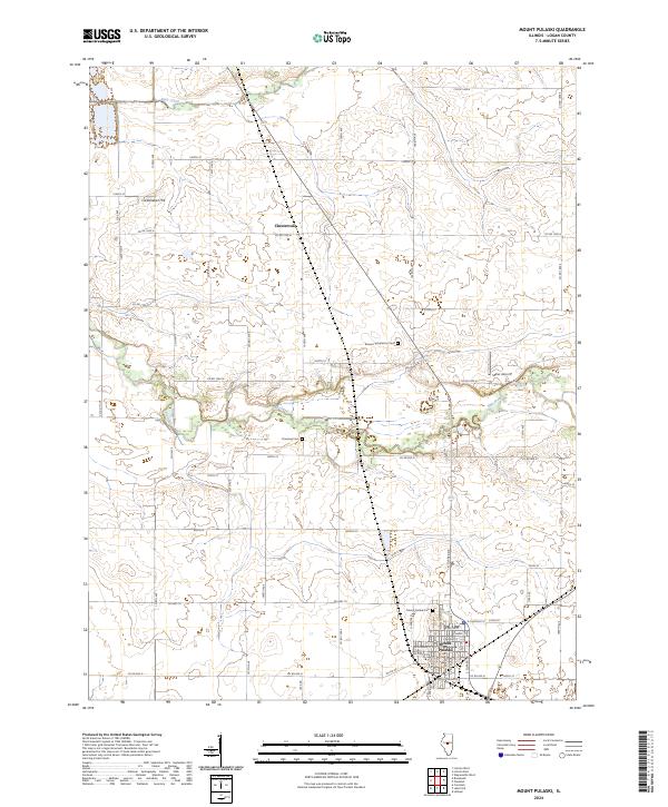USGS Topographic Map – Mount Pulaski