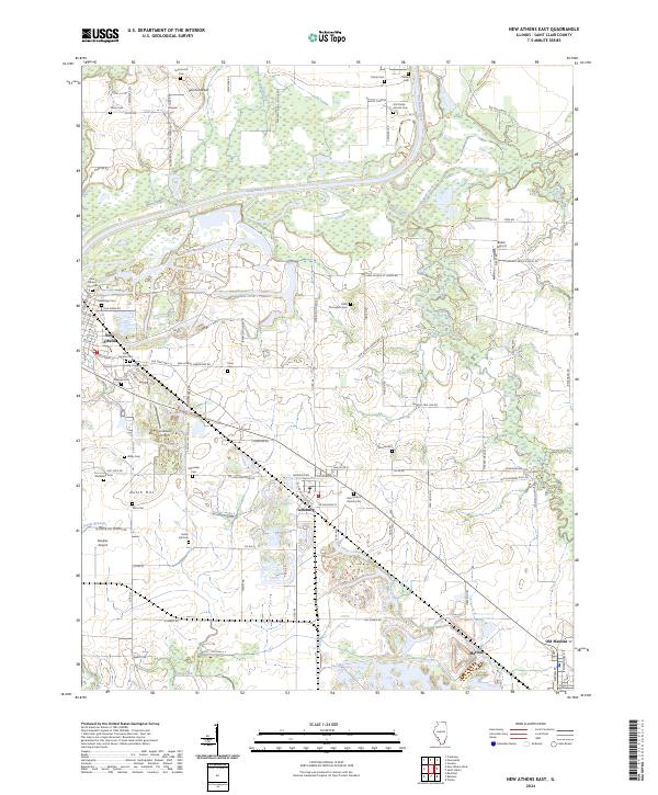 USGS Topographic Map – New Athens East