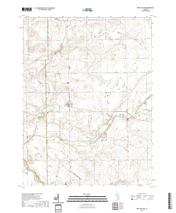 USGS Topographic Map – New Holland