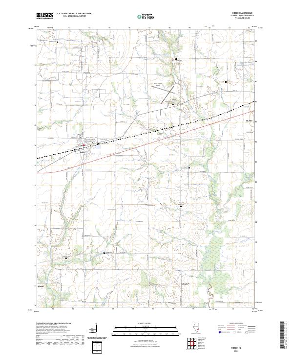 USGS Topographic Map – Noble