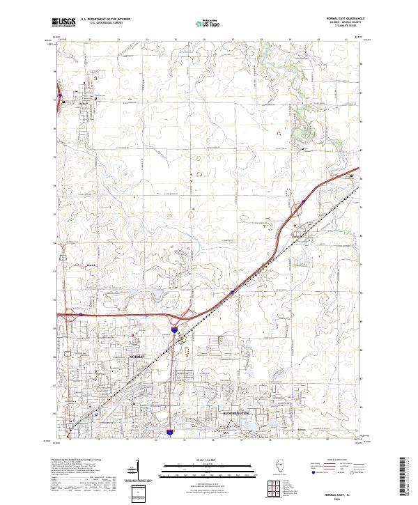 USGS Topographic Map – Normal East