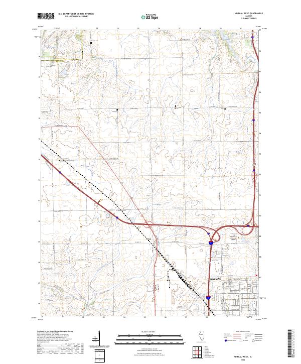 USGS Topographic Map – Normal West