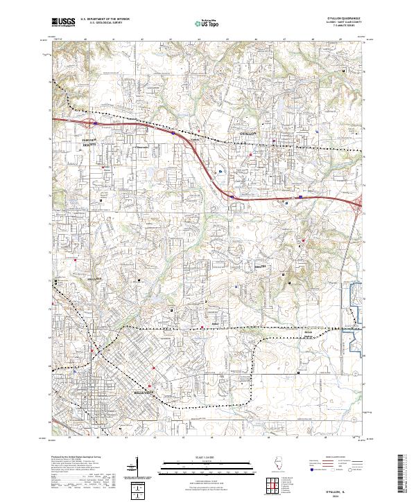 2024 Map of O'Fallon, 2024 Print