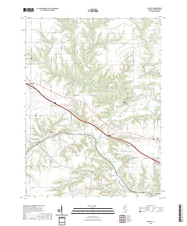 USGS Topographic Map – Oak Hill