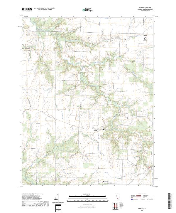 USGS Topographic Map – Oakdale