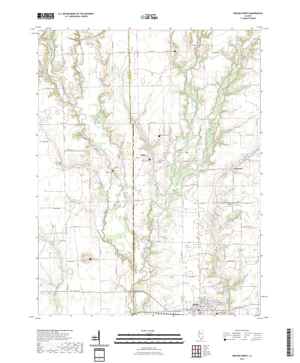 USGS Topographic Map – Oblong North