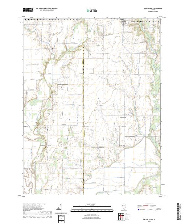 USGS Topographic Map – Oblong South