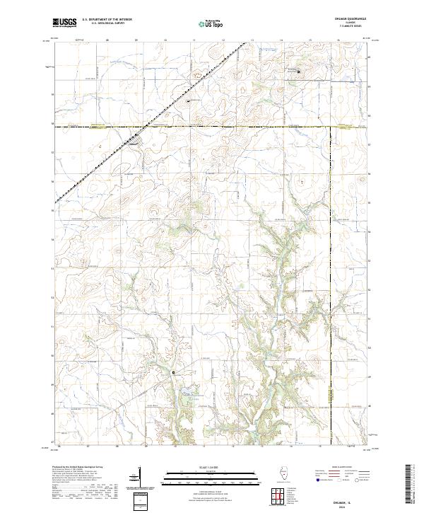 USGS Topographic Map – Ohlman