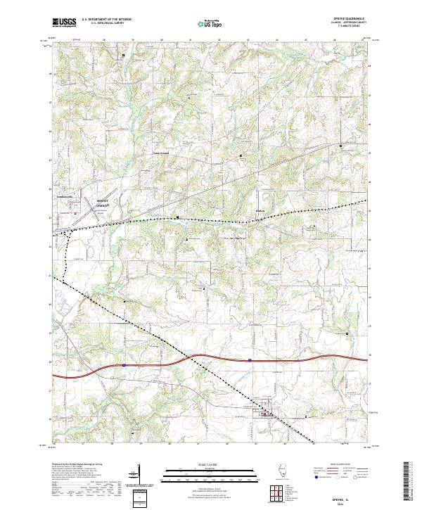 USGS Topographic Map – Opdyke