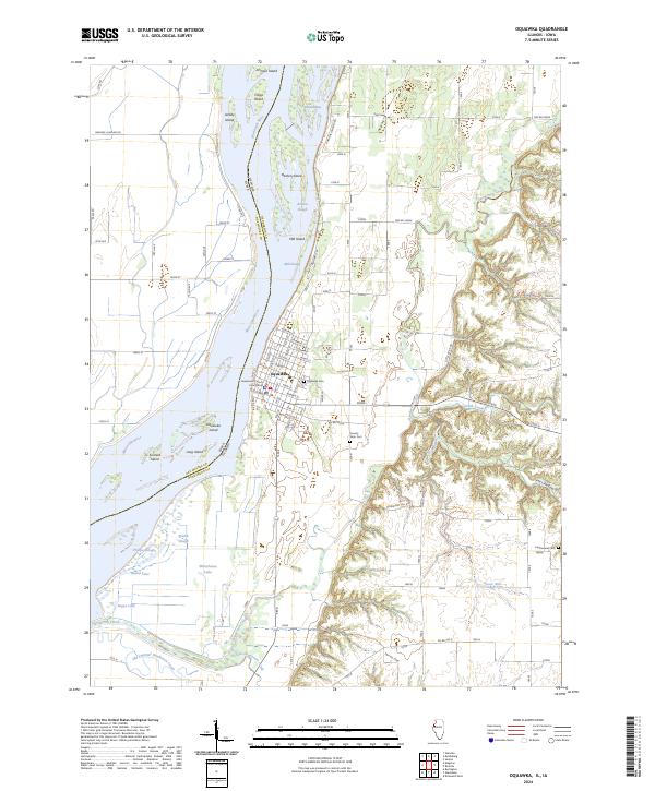 USGS Topographic Map – Oquawka