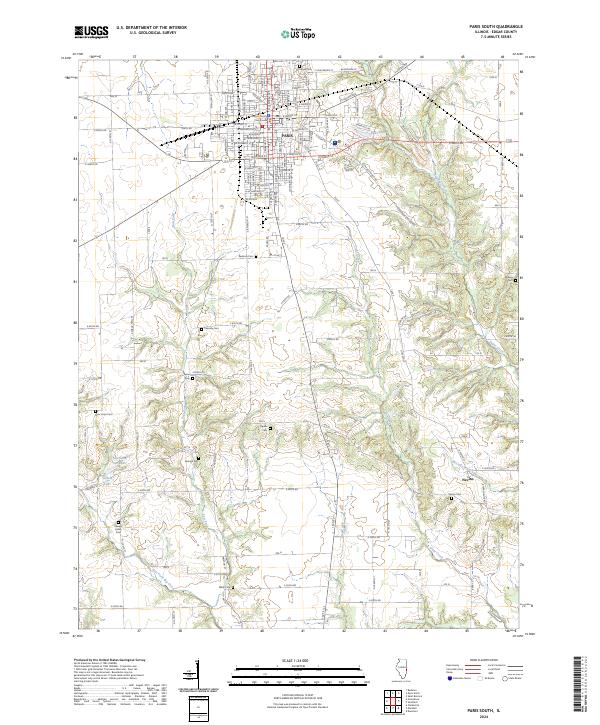 USGS Topographic Map – Paris South