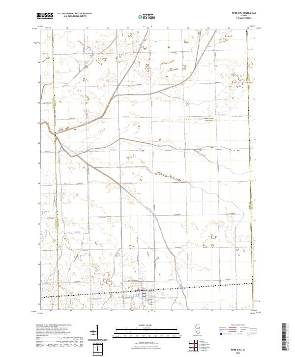 USGS Topographic Map – Piper City