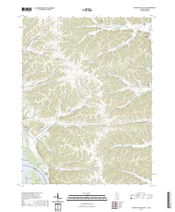 USGS Topographic Map – Pleasant Dale Valley