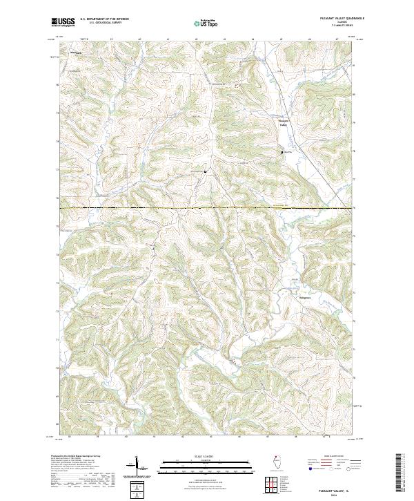 USGS Topographic Map – Pleasant Valley