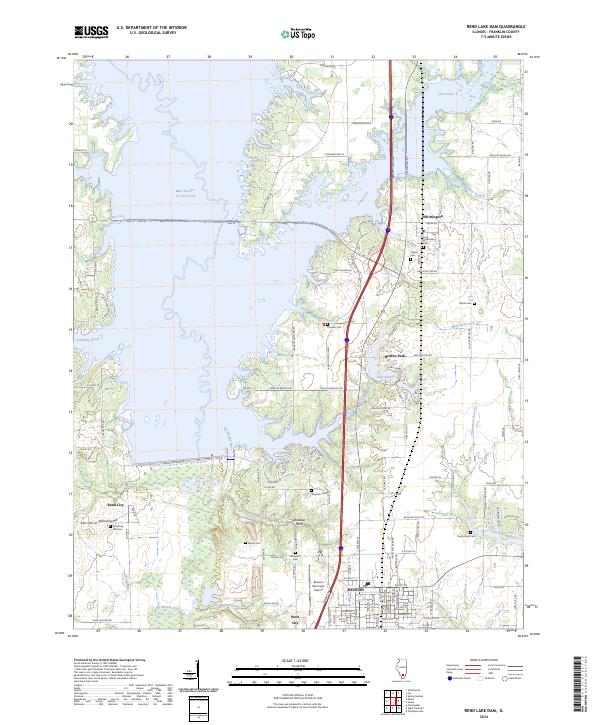 USGS Topographic Map – Rend Lake Dam