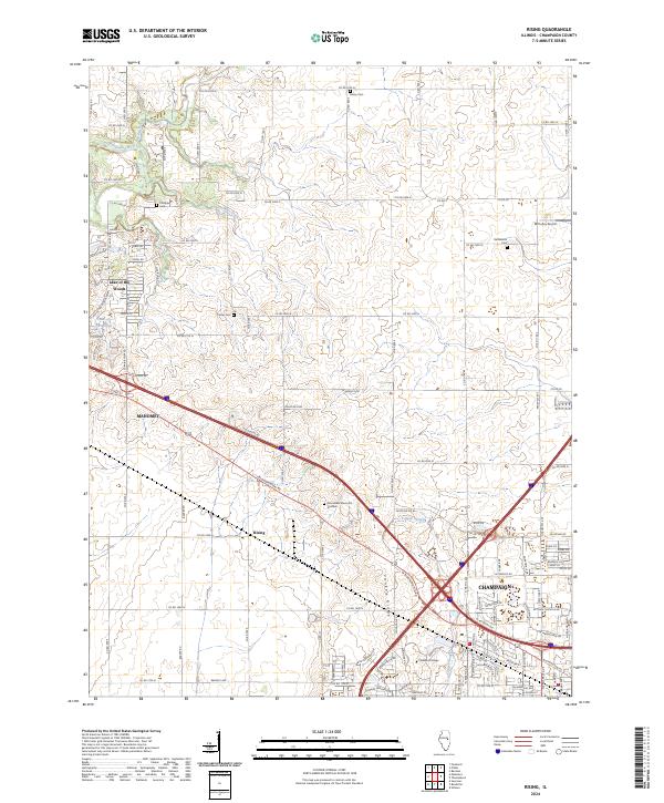 USGS Topographic Map – Rising