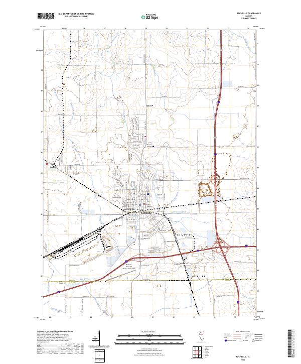 USGS Topographic Map – Rochelle