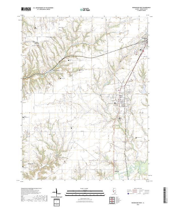 USGS Topographic Map – Roodhouse West