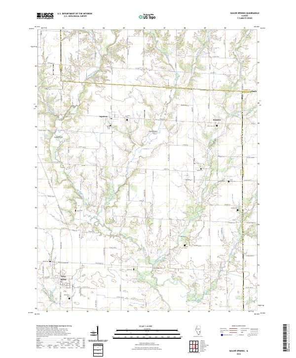 USGS Topographic Map – Sailor Springs