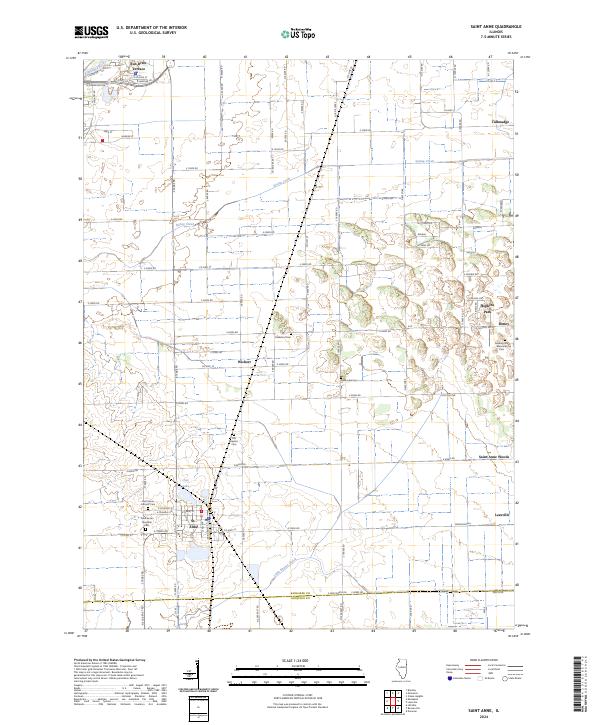 USGS Topographic Map – Saint Anne
