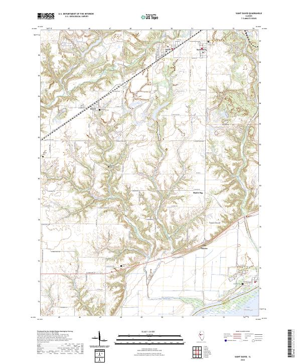 USGS Topographic Map – Saint David