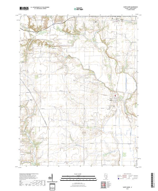 USGS Topographic Map – Sainte Marie