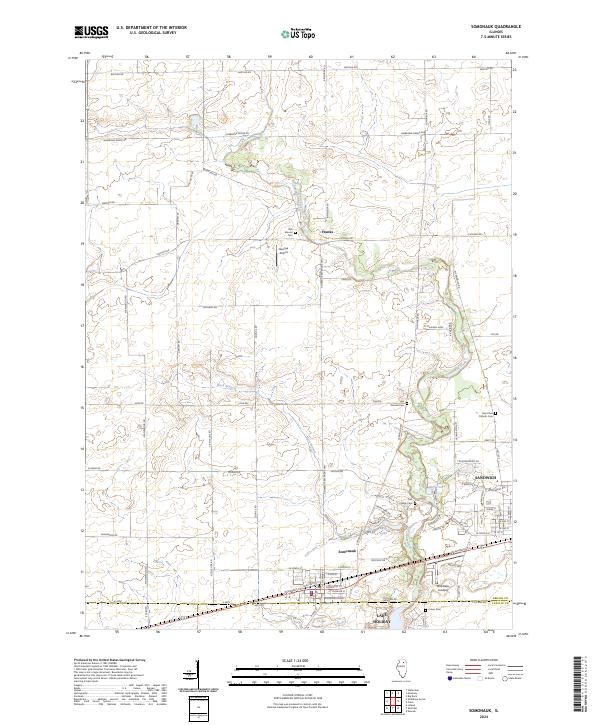 USGS Topographic Map – Somonauk