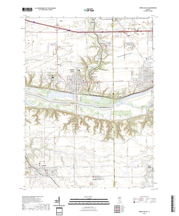 USGS Topographic Map – Spring Valley