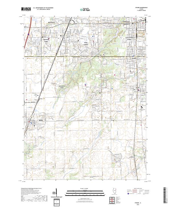USGS Topographic Map – Steger