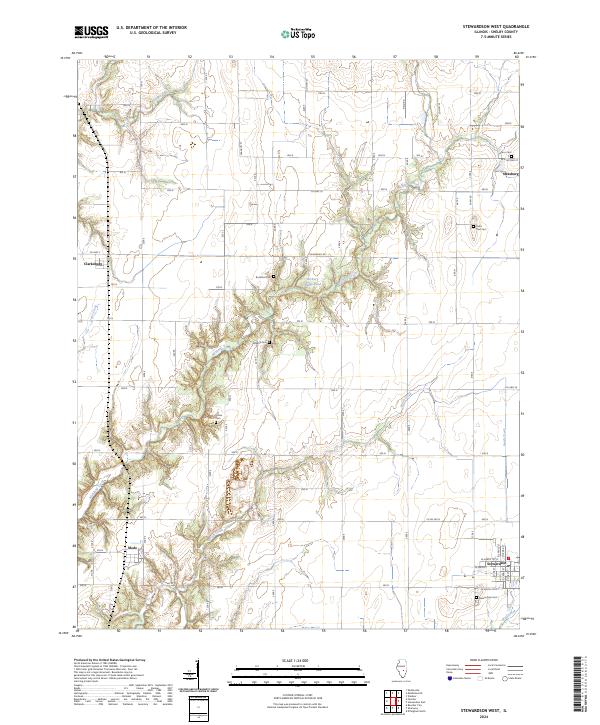 USGS Topographic Map – Stewardson West